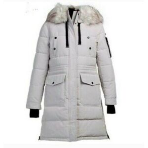 BCBG Maxazria Women's White Parka